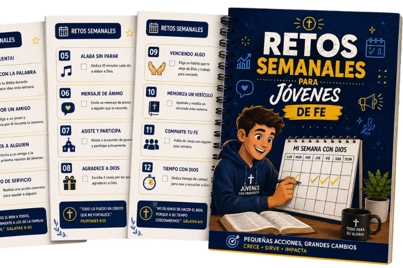 Retos semanales del kit con casillas para marcar